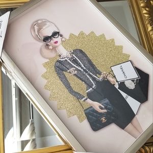 ❗Barbie Silkstone Blonde Doll with CC  Tweed Suit Framed Art❗